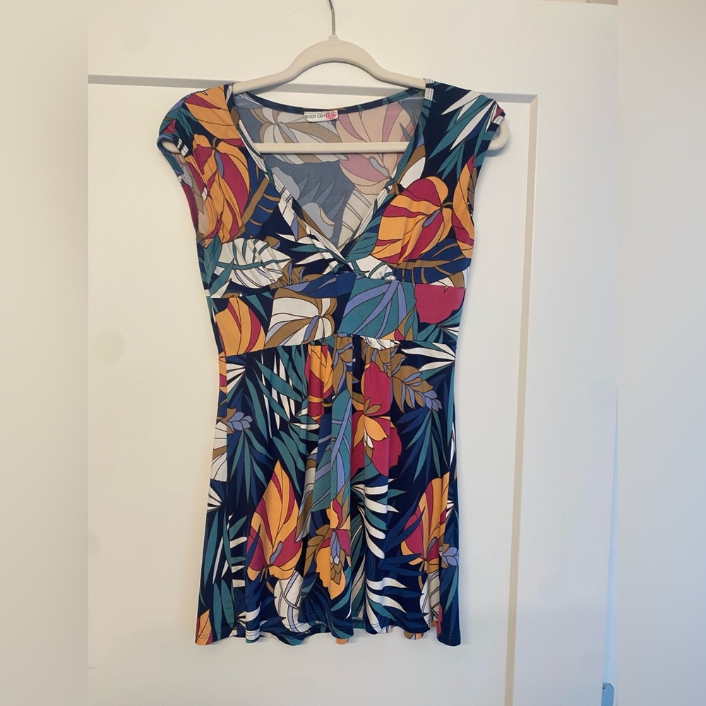 Body Central Colorful Floral Maxi Dress